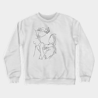 Flower of Evil Stickers Crewneck Sweatshirt